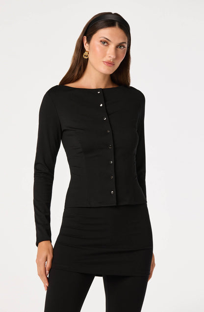 Holly Boat-Neck Knit Top