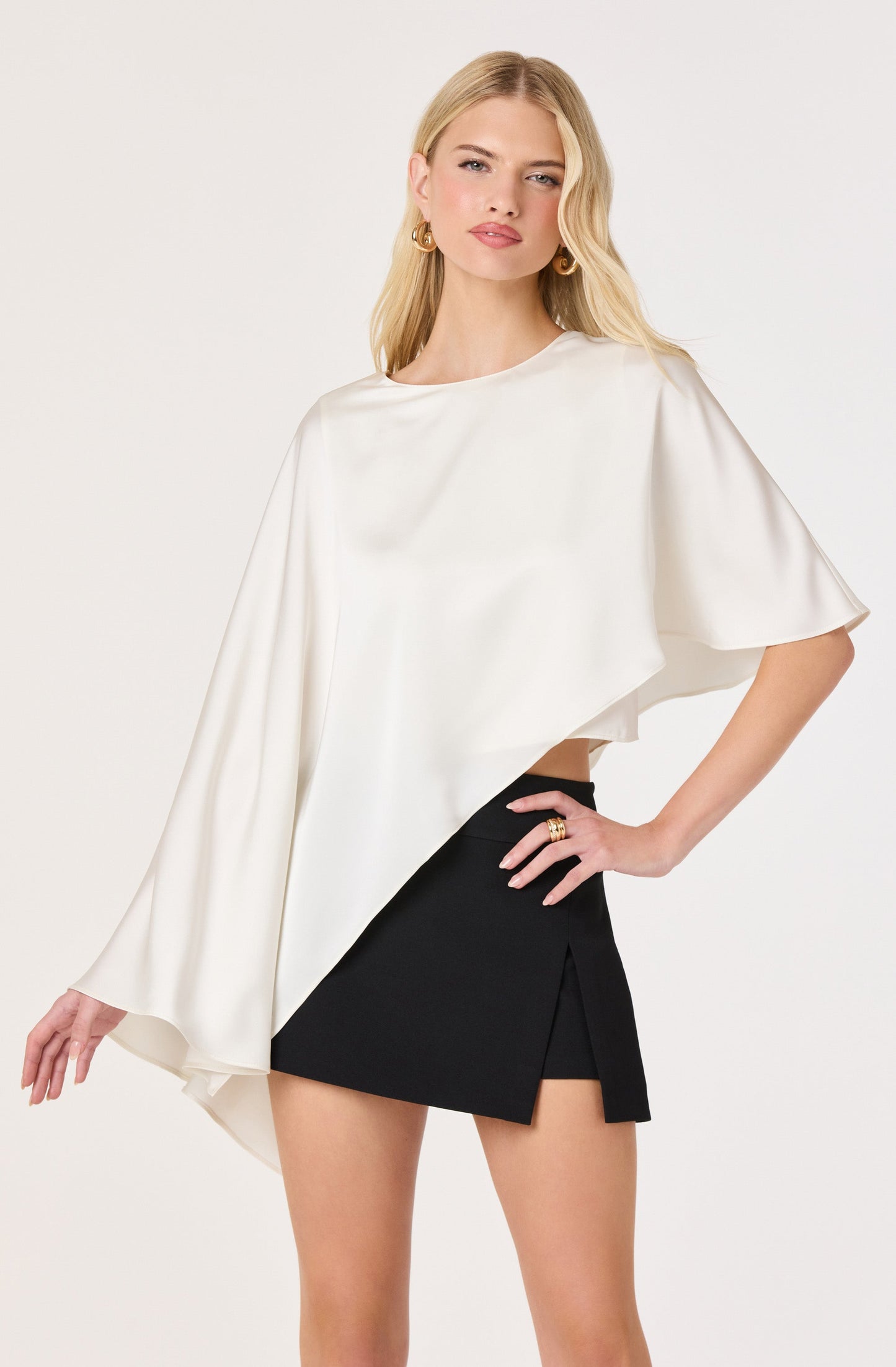 Thea Asymmetric Cape Top