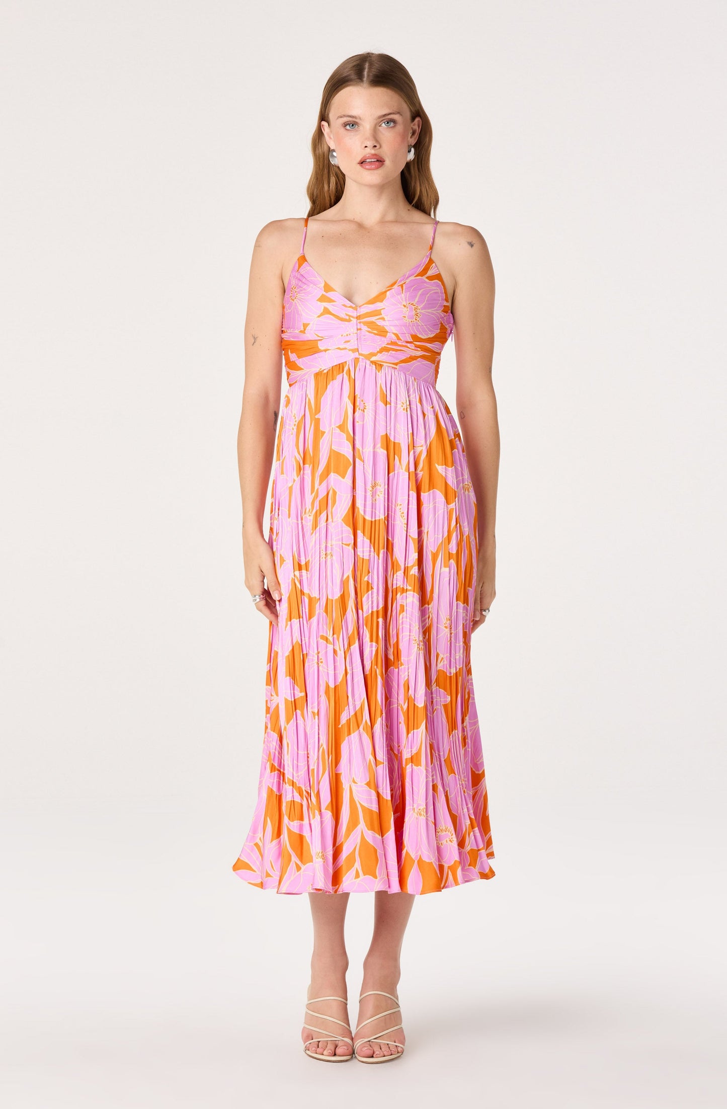 Maeve Pleated Midi Dress