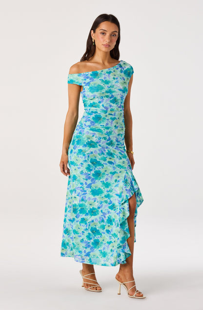 Off shoulder ruched dress