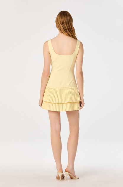 Jadah Layered Pleated Mini Dress