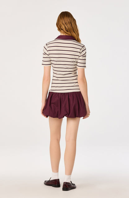 Emmalee Mixed Media Polo Dress