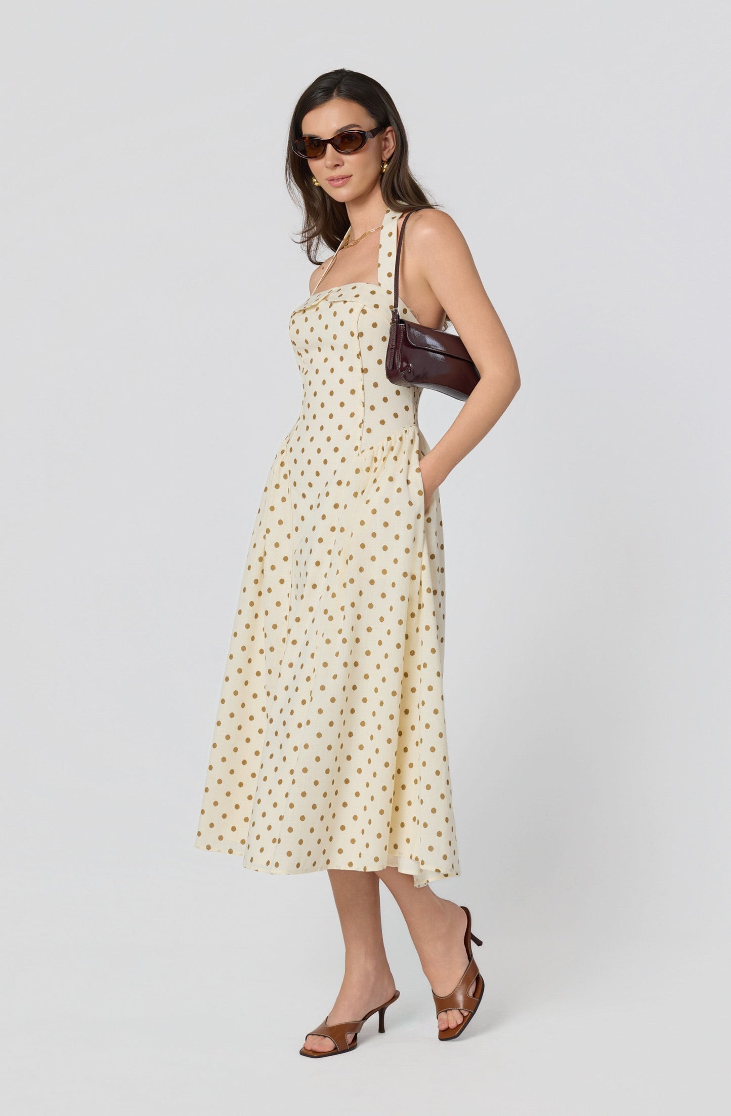 Marianna Halter Midi Dress