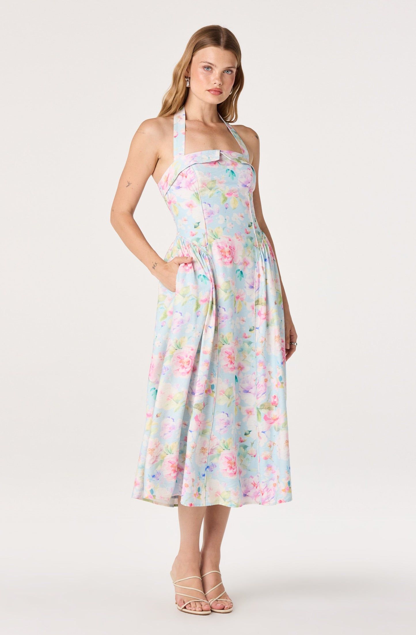 Marianna Halter Midi Dress