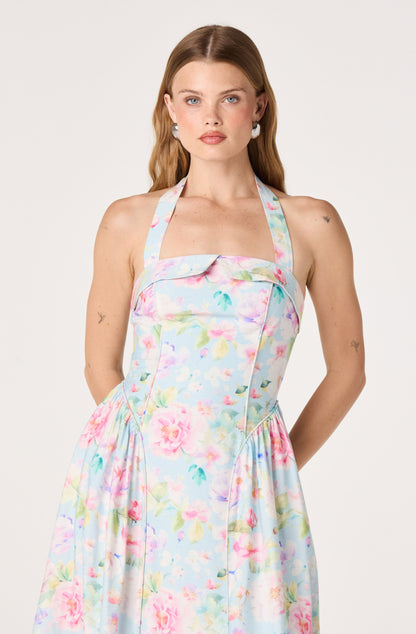Marianna Halter Midi Dress