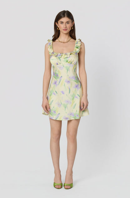 Mara Floral Ruffle Mini Dress
