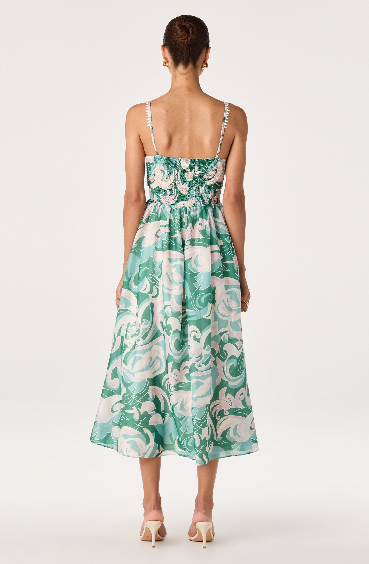 Makayla Abstract Print Midi Dress