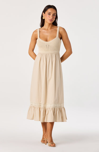 Jacquelin Crochet Open Back Dress