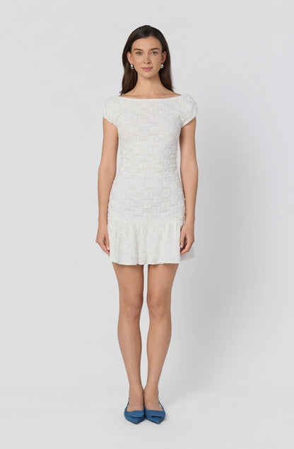 Jolene Lattice Knit Mini Dress
