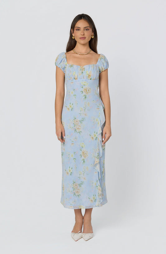 Florence Floral Puff Sleeve Maxi Dress