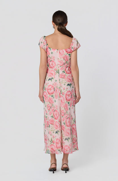 Florence Floral Puff Sleeve Maxi Dress