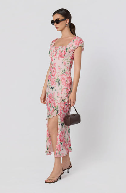 Florence Floral Puff Sleeve Maxi Dress