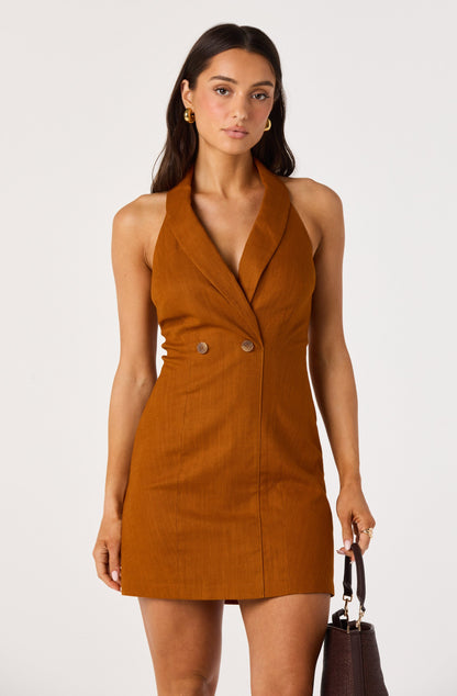 Rosemarie Halter Blazer Mini Dress