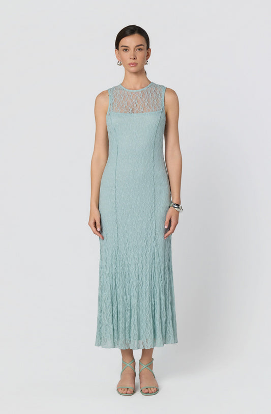 Annabella Semi-Sheer Lace Maxi Dress