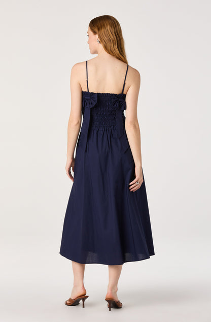 Harper Smocked A-Line Midi Dress