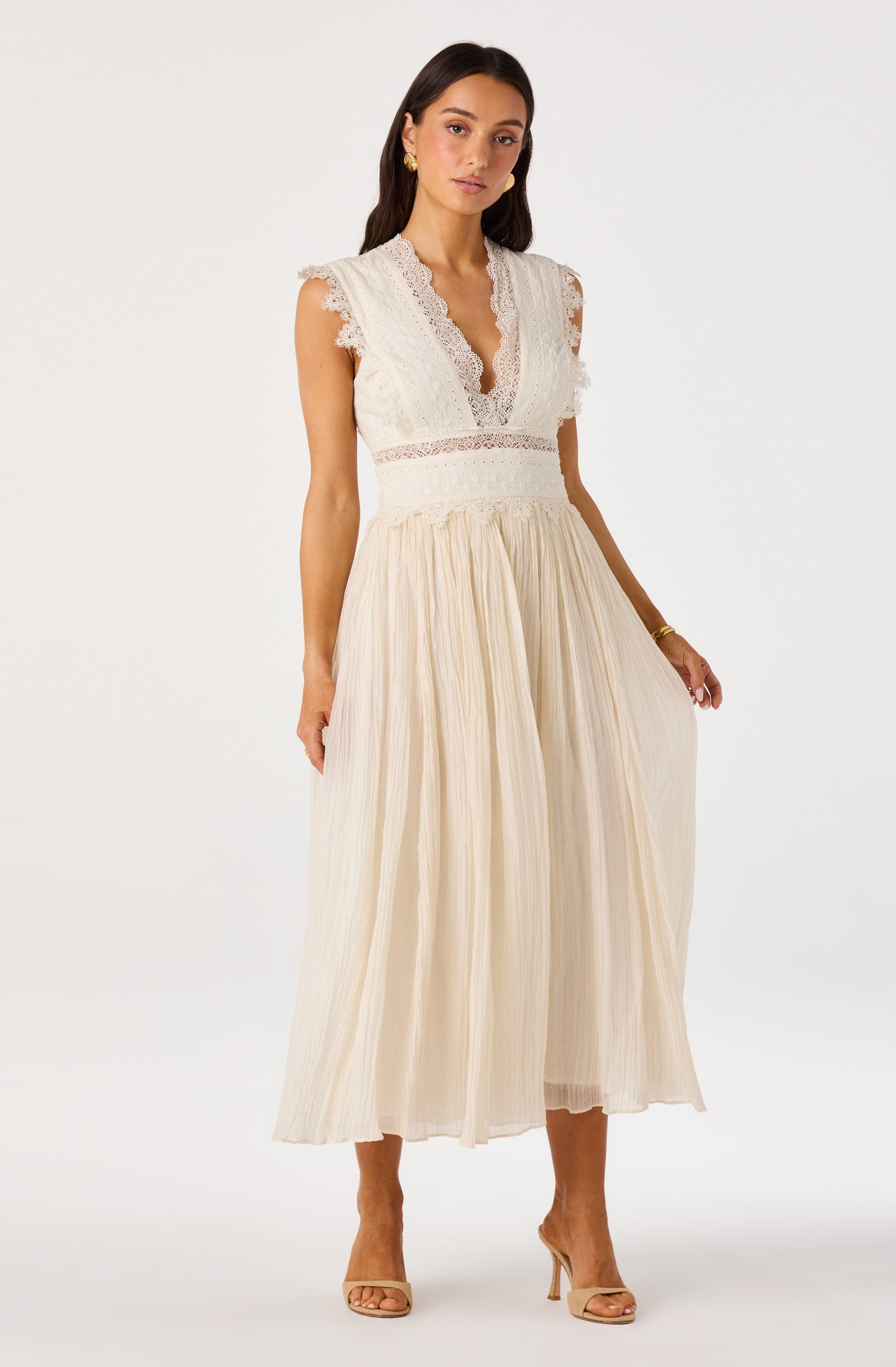 Eloise Eyelet Lace Midi Dress