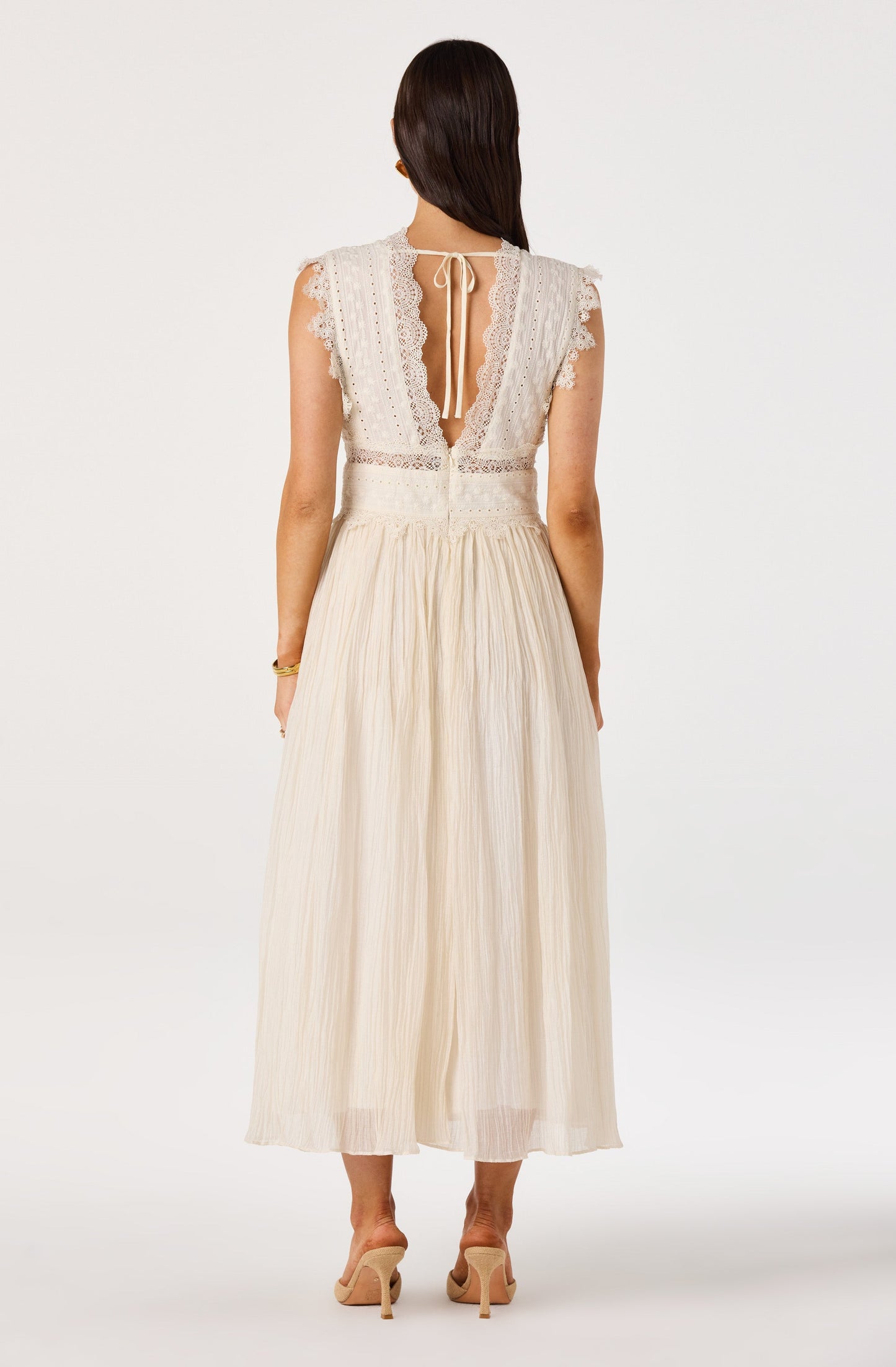 Eloise Eyelet Lace Midi Dress