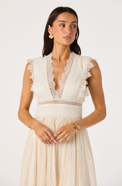 Eloise Eyelet Lace Midi Dress