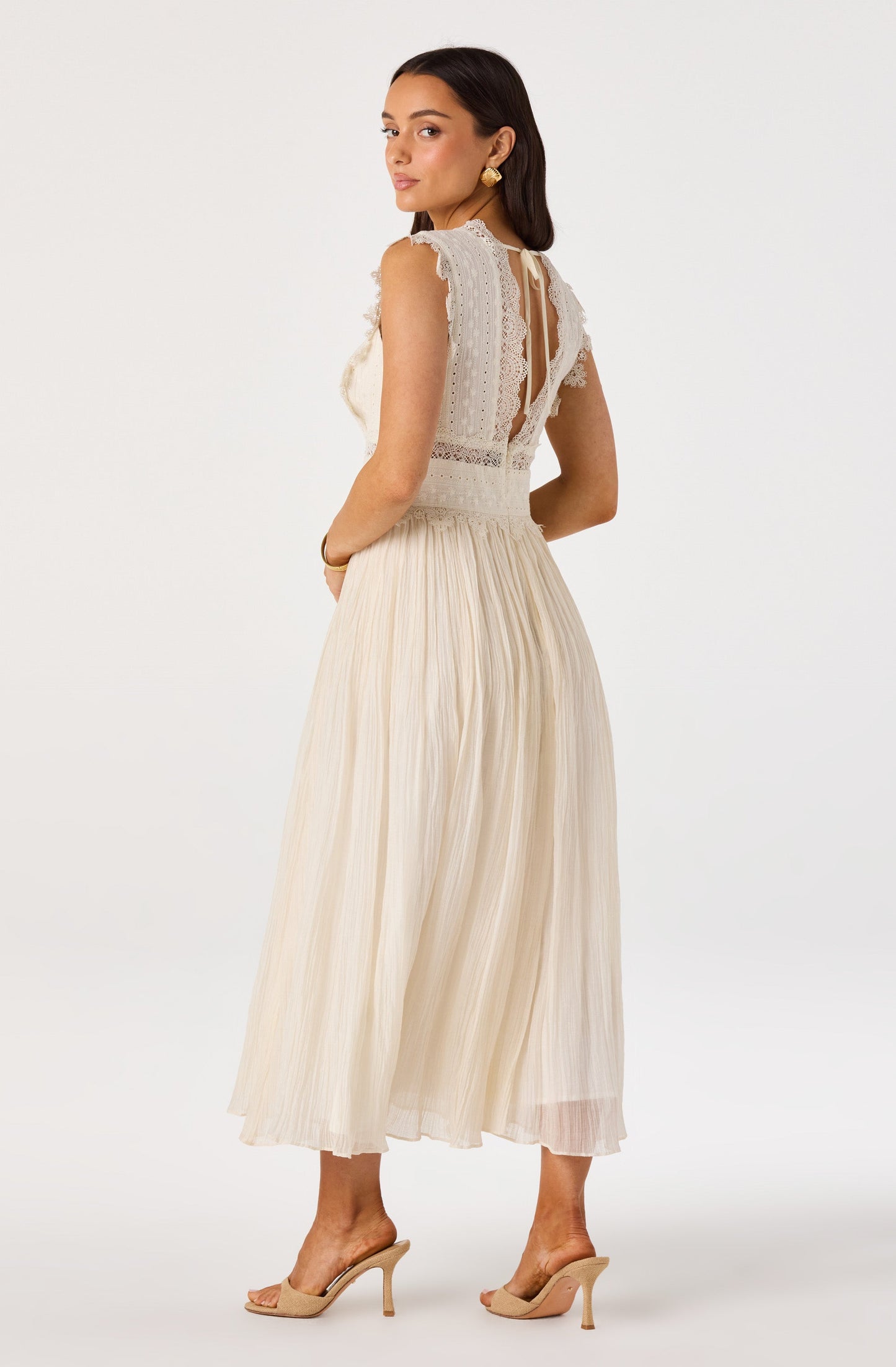 Eloise Eyelet Lace Midi Dress