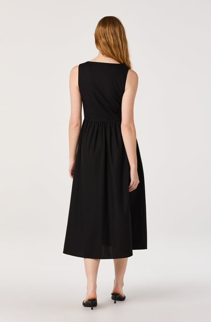 Cory V-Neck Button-Front Midi Dress