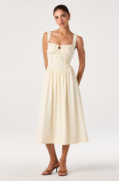 Sahana Crochet Trim Milkmaid Dress