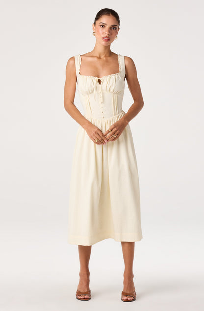 Sahana Crochet Trim Milkmaid Dress
