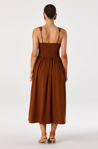 Sahana Crochet Trim Milkmaid Dress