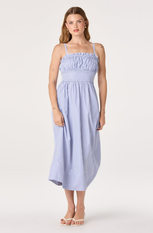 Montserrat Smocked Milkmaid Midi Dress