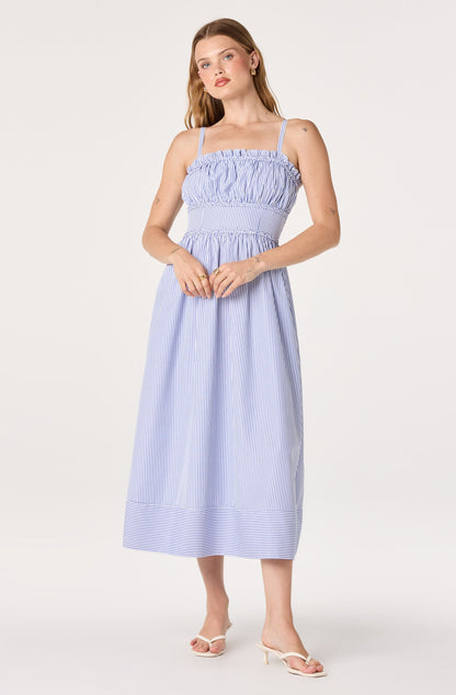 Montserrat Smocked Milkmaid Midi Dress