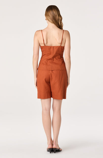 Koda Linen Pleated Shorts