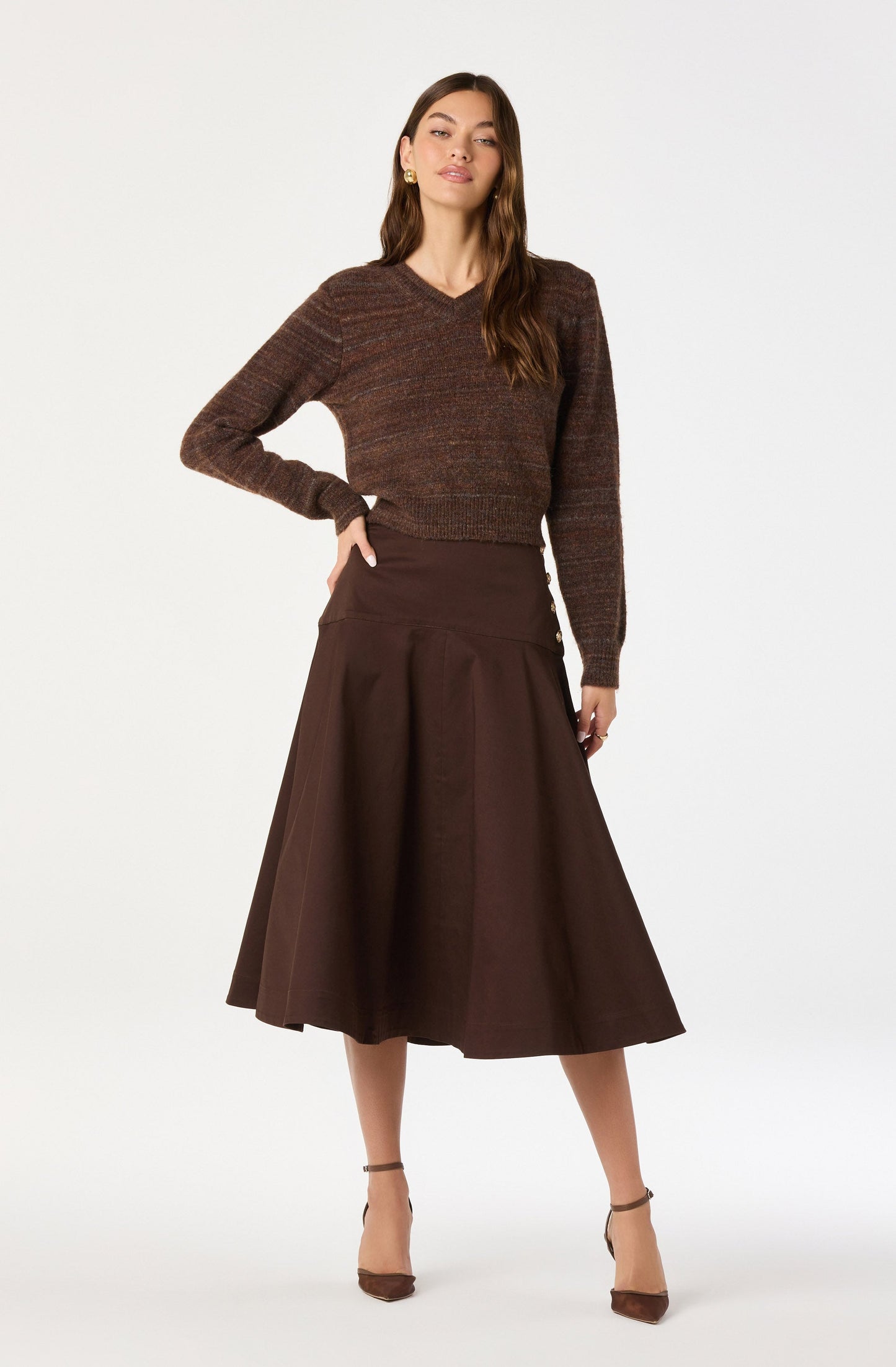 Drop Waist A-Line Skirt