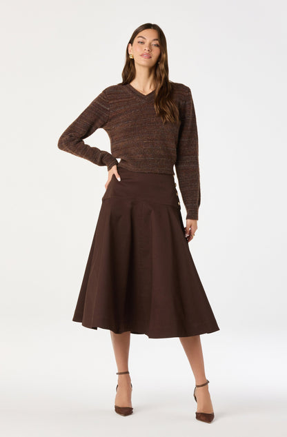 Drop Waist A-Line Skirt