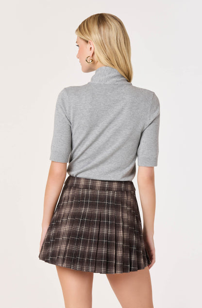 Abigayle Plaid Pleated Mini Skirt