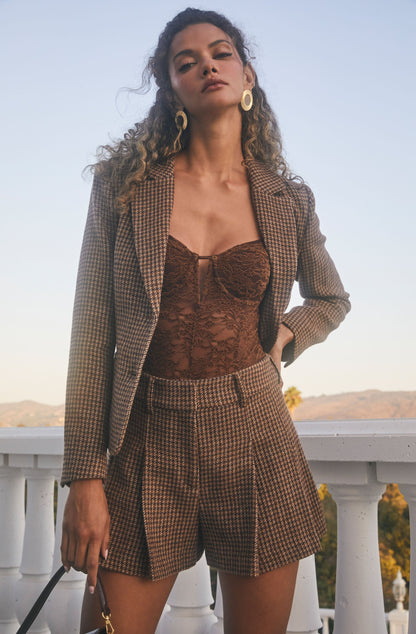 Semi-Sheer Lace Bodysuit