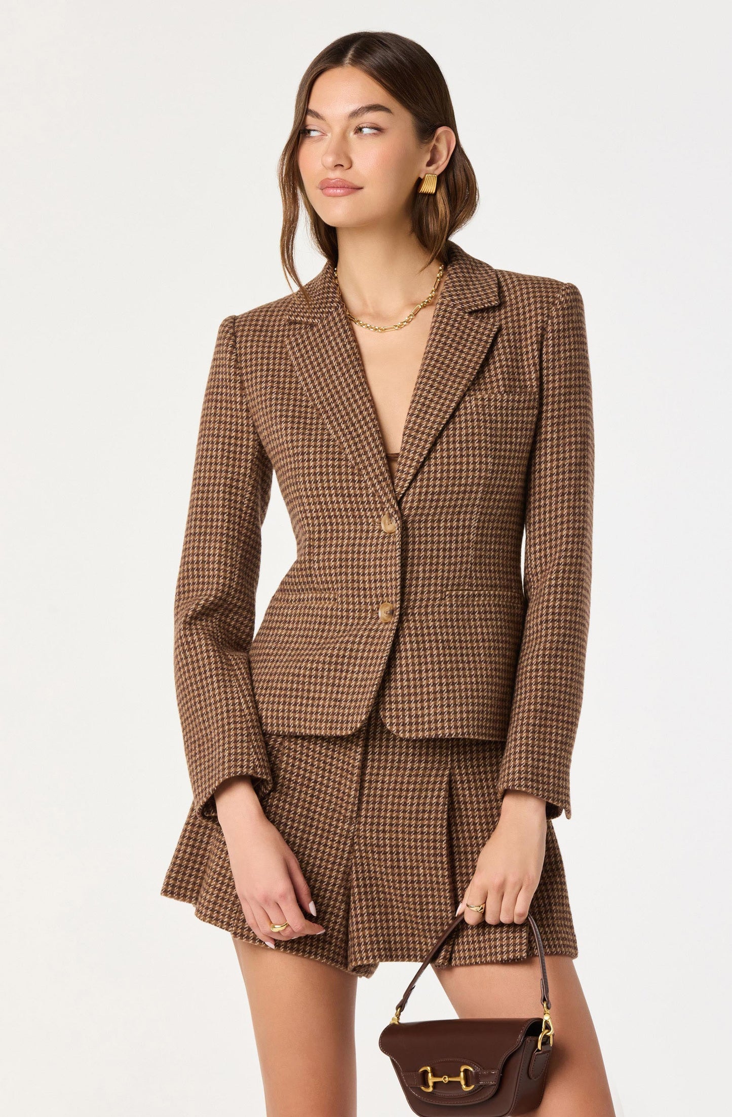 Plaid Tailored Blazer