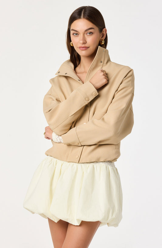 Funnel Neck Bomber Jacket