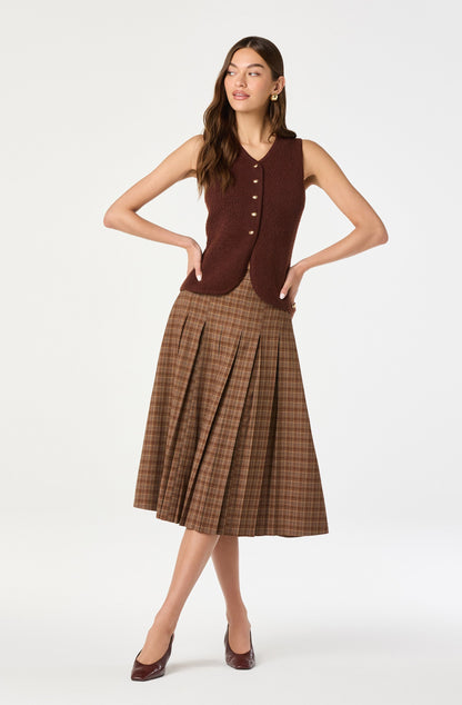 Textured Longline V-Neck Vest