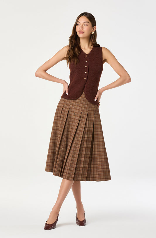 Textured Longline V-Neck Vest