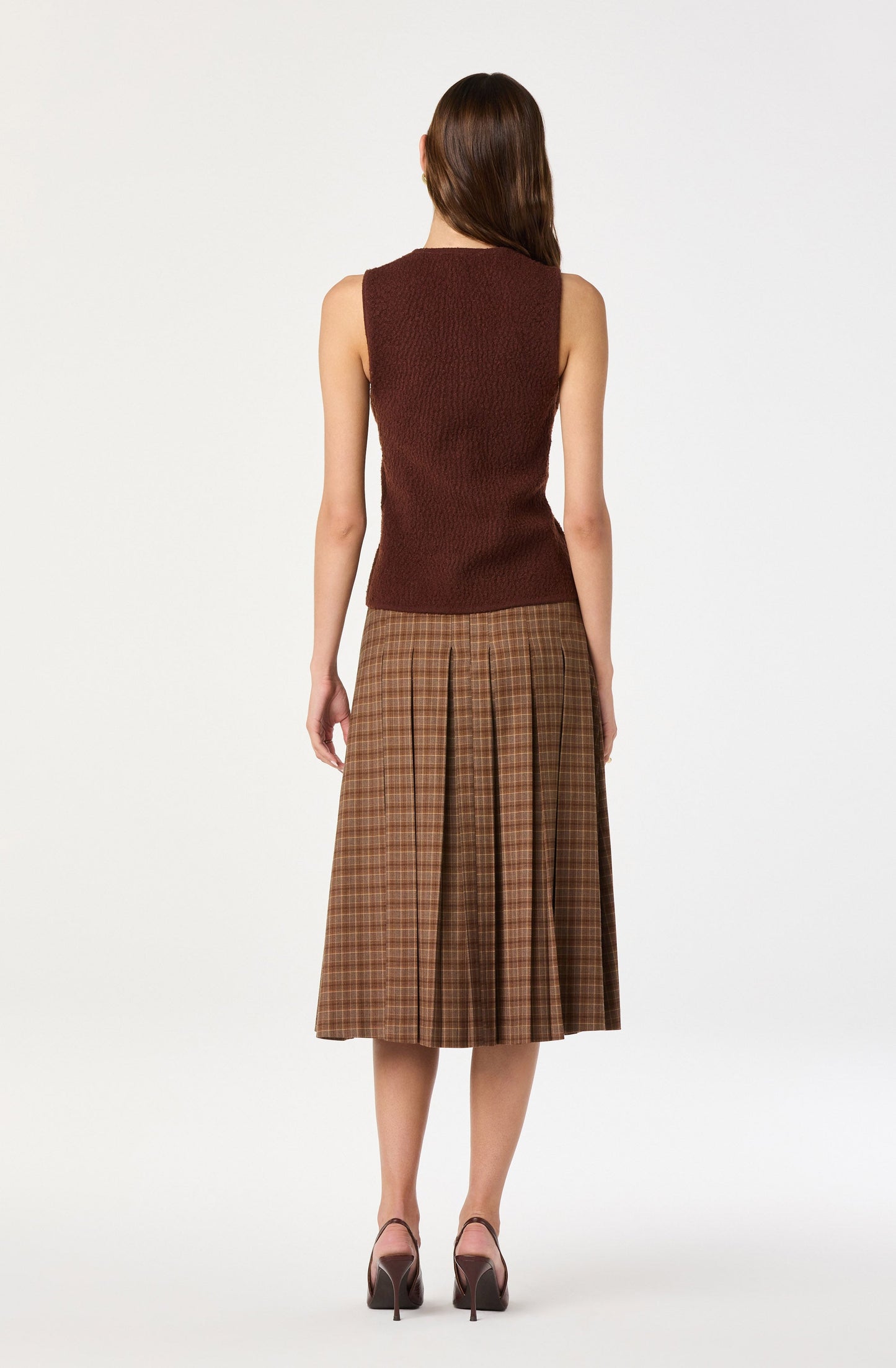 Textured Longline V-Neck Vest