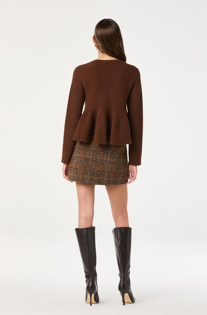 Swing Hem Peplum Cardigan
