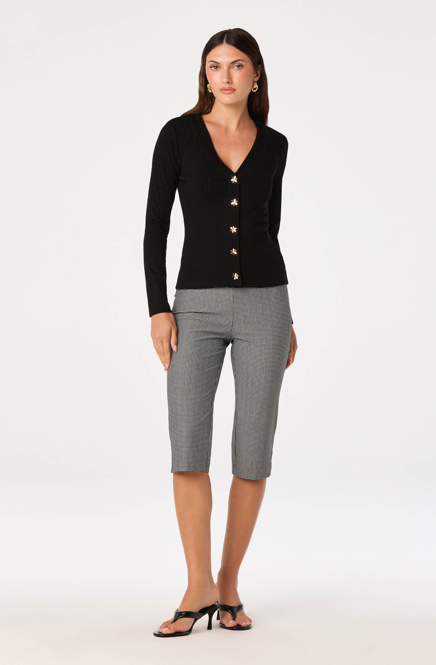 Mckenzie Ribbed V-Neck Cardigan