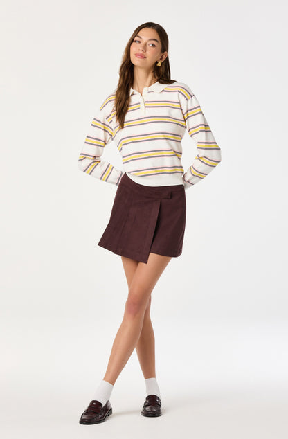 Polo Long Sleeve Striped Sweater