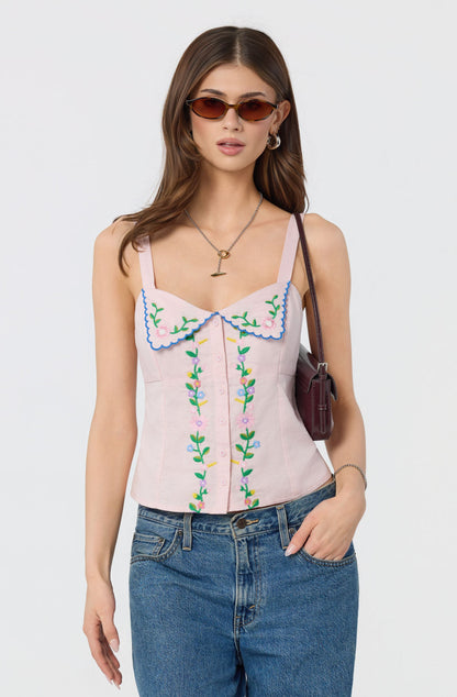 Shaya Floral Embroidered Top