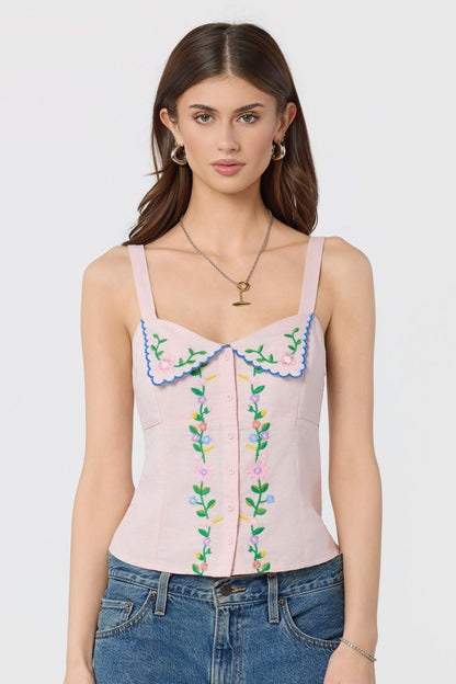 Shaya Floral Embroidered Top