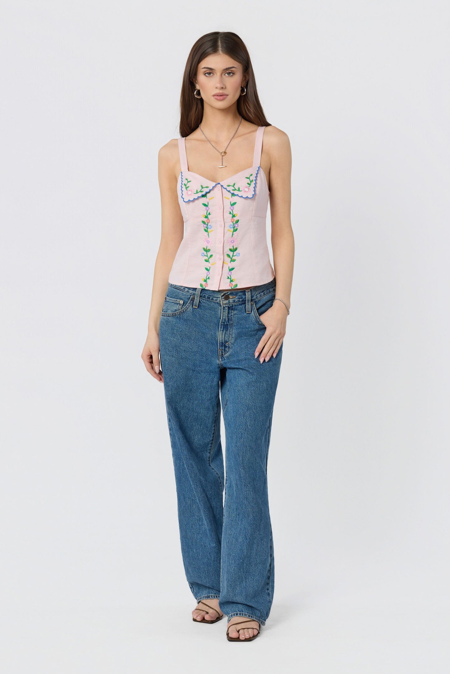 Shaya Floral Embroidered Top