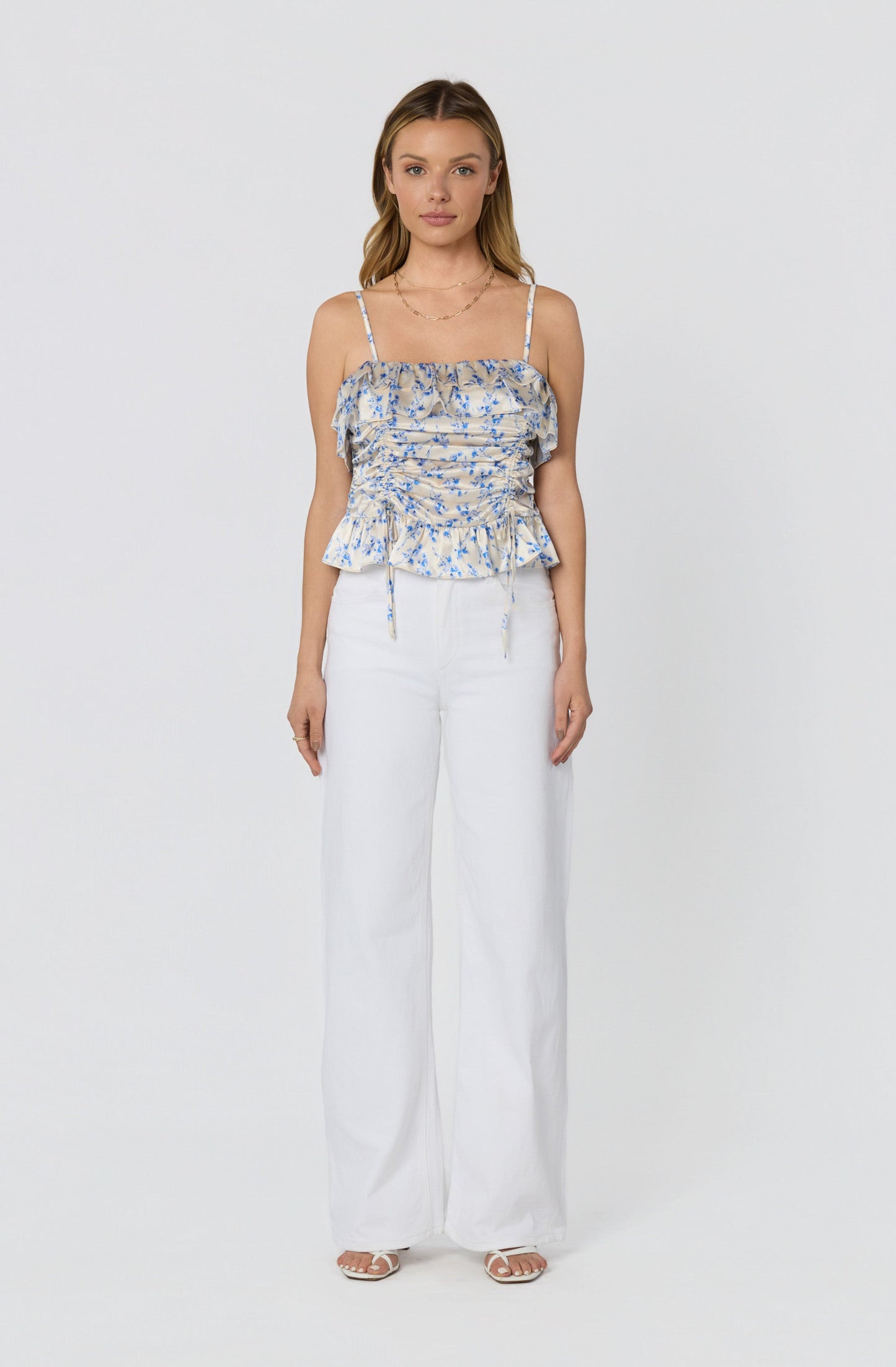 Brynn Ruched Peplum Top