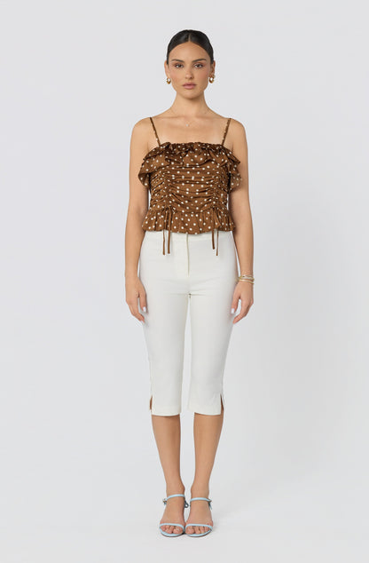Brynn Ruched Peplum Top