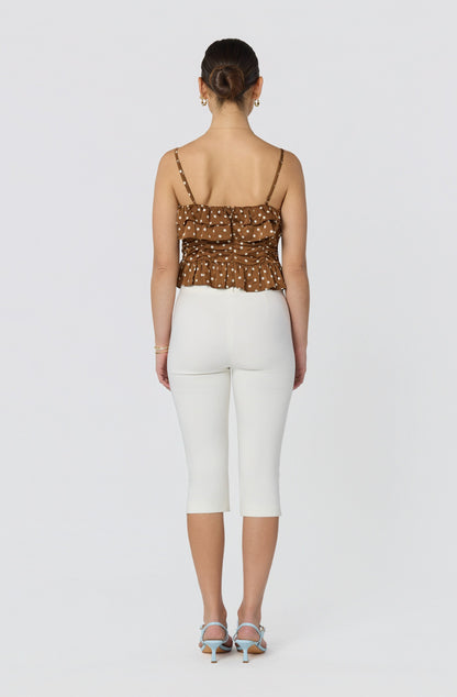 Brynn Ruched Peplum Top