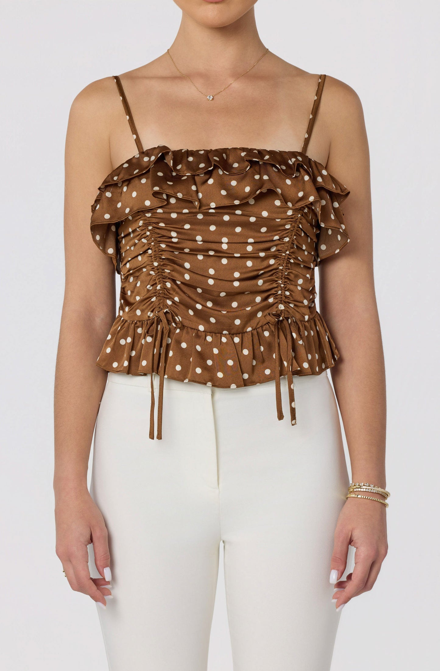 Brynn Ruched Peplum Top