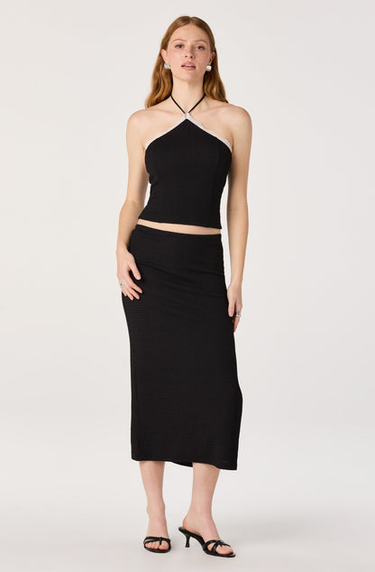 Milana Lace Trim Halter Top
